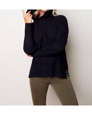 Charlie b Frost Hoodie Sweater With Side Details - Blue