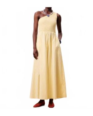 FRNCH Selkie One Shoulder Dress - Yellow