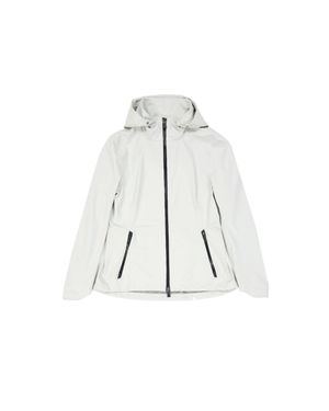 Herno Water-Repellent Rain Jacket With Non-Detachable Hood - White