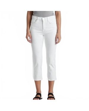 Edwin Bree Mid Rise Straight Crop Jean - White