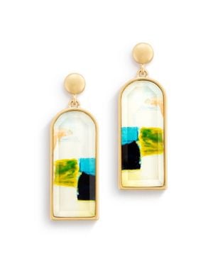 Demdaco Drop Earrings With Gift Box - Yellow