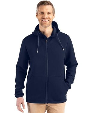 Cutter & Buck Roam Epic Comfort Recycled Full Zip Hooded Jacket - Blue