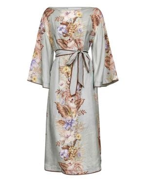 Zimmermann Coco Floral-Print Midi Dress - White