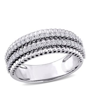 Mimi & Max 1/2Ct Tw Diamond Double Row Eternity Ring 14K - Metallic