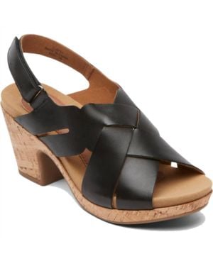 Rockport Alleah Sling Back Sandals - Black