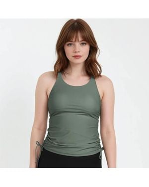 Calypsa Maya Maya Tankini Swim Top With Removable Cups - Green