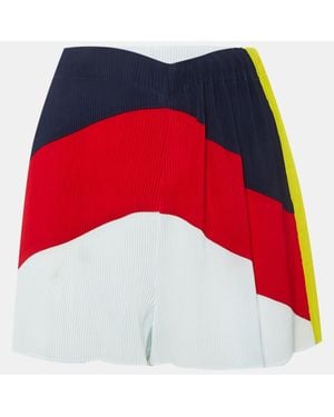 Sandro Colorblock Plisse Runner Shorts - Red