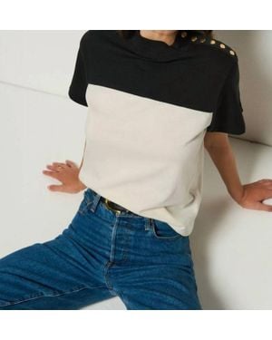 Nation Ltd Yvette Mock Neck Tee - Black