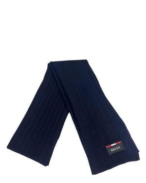 Bally Knit Wool Scarf - Blue
