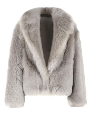 Salvatore Santoro Sheepskin Fur Jacket - Gray