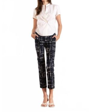 Avenue Montaigne Lulu Straight Cropped Pant - Black