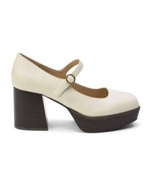 Matisse Matilda Platform Heel Mary Jane Shoes - White