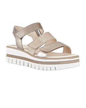 Gabor Maturo Platform Sandals - Metallic