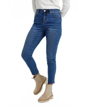 Kaffe Sinem High-Waisted Ankle Length Jeans - Blue