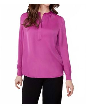 Renuar Lux Silky Woven Blouse - Pink