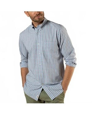 Duck Head Mayville Long Sleeve Performance Poplin Sport Shirt - Blue