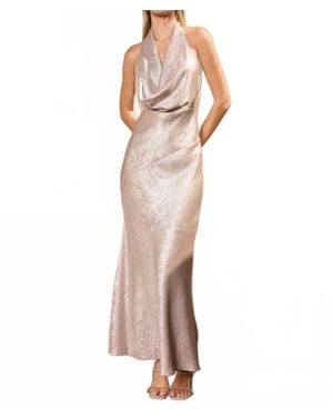 Dress Forum Too Precious Luxe Metallic Foiled Satin Maxi Dress - Multicolor