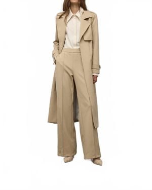 Iris Setlakwe Wide Leg Pintuck Pant - Natural