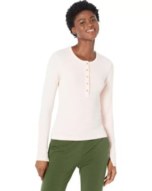 Electric and Rose Dylan Top Blush Stretch Long Sleeve Henley Jdm1012 - Green