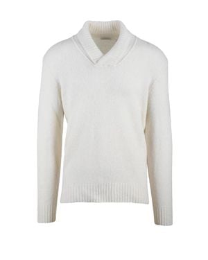 Manipuri Wool Cashmere Polyamide Elastane Sweater - White