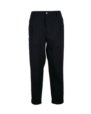 Les Hommes Technical Pants With Tapered Silhouette And Functional Pockets - Black