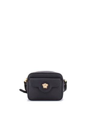 Versace La Medusa Flap Pocket Camera Bag Leather - Blue