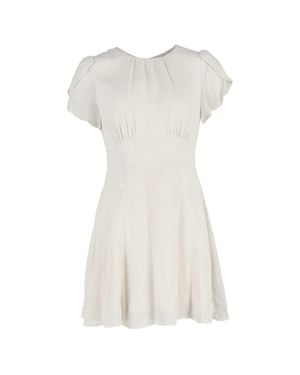 Reformation Tulip Sleeve Mini Dress - White