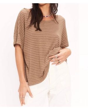 Project Social T Isadora Lace-Up Tee - Brown