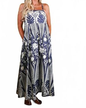 Zenara Dabian Spaghetti Strap Maxi Dress - Blue