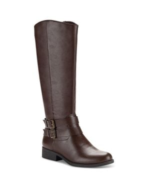 Style & Co. Style & Co Maliaa Faux Leather Knee High Riding Boots Lion600 - Brown