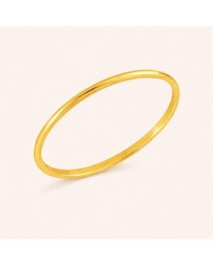 Pajure 14K Thin Wedding Band Ring - Metallic
