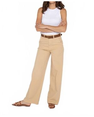 Oliver Logan Flora Stretch High Rise Trouser Pant - Natural
