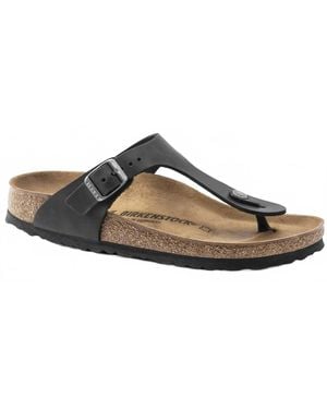 Birkenstock Gizeh Oiled Leather Sandal - Black