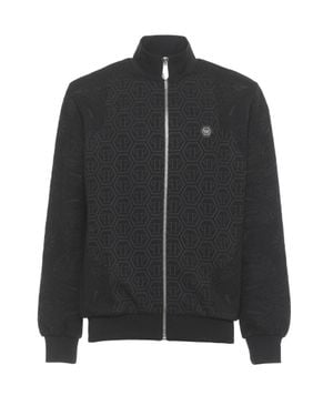 Philipp Plein Monogram Paisley Cotton Sweatshirt - Black