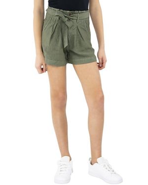 Tractr Jeans Self Tie Paper Bag Short - Green