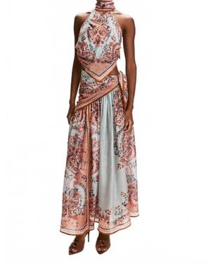 Zimmermann Aster Scarf Midi Skirt - Multicolor