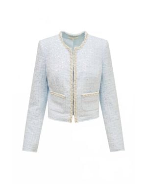 LoveShackFancy Kelli Long Sleeve Jacket - White
