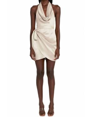 Amanda Uprichard Martine Silk Mini Dress - Natural