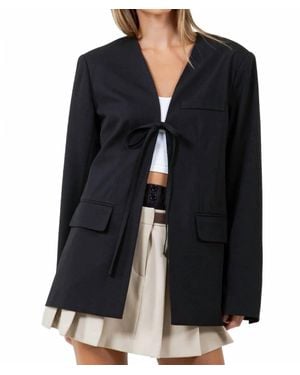 WHITEROOM+CACTUS Center Tie Blazer - Black