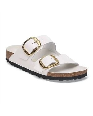 Birkenstock Arizona Big Buckle Hammered Sandal - White