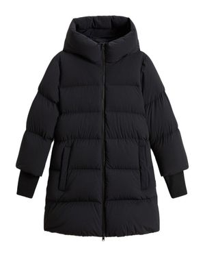 Woolrich Tailored Coat With Traditional Collar - Black