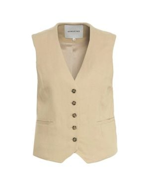 Herskind Refined V-Neck Sleeveless Gilet - Natural