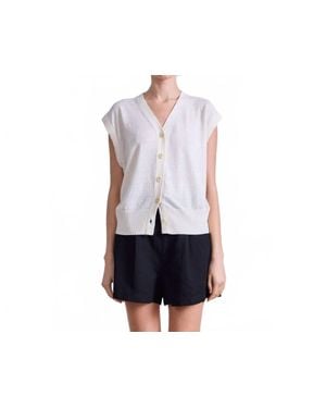 Apiece Apart Fine Weight Cropped Vest - Black