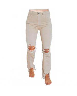 Hidden Jeans Happi Cropped Flare Jeans - Natural