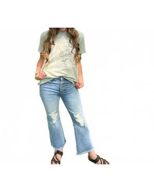 Sneak Peek Lets Go Out Kick Flare Denim Jeans - Blue