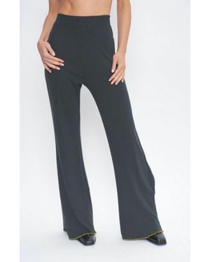 Project Social T Camden Contrast Seamed Rib Pant - Blue