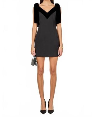 Endless Rose Mollie Velvet Detail Mini Dress - Black