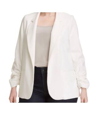 Skies Are Blue Open Front Blazer - White