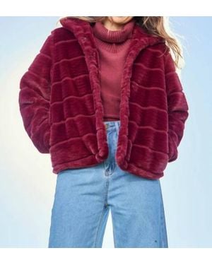Adore Faux Fur Jacket - Red