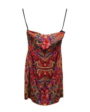 Mara Hoffman Back Cut-Out Printed Mini Dress - Red